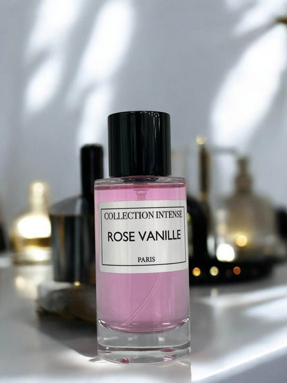 Découvrez Parfum Rose Vanille - Collection Intense Paris - 50 ml : Une Fragrance Gourmande et Envoûtante - FLORAYO